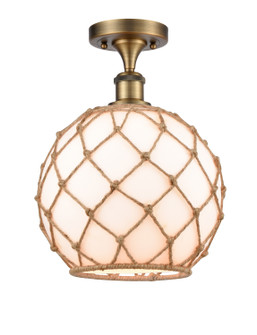 Ballston One Light Semi-Flush Mount in Brushed Brass (405|516-1C-BB-G121-10RB)