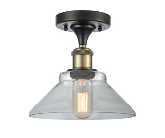Ballston One Light Semi-Flush Mount in Black Antique Brass (405|516-1C-BAB-G132)