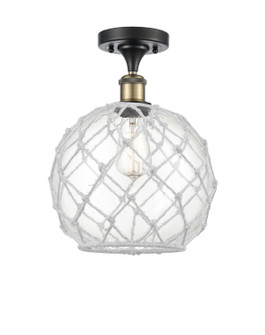 Ballston One Light Semi-Flush Mount in Black Antique Brass (405|516-1C-BAB-G122-10RW)