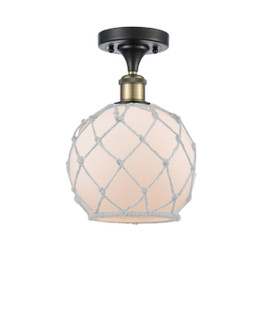 Ballston One Light Semi-Flush Mount in Black Antique Brass (405|516-1C-BAB-G121-8RW)