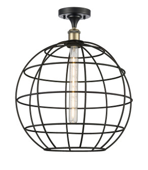 Ballston One Light Semi-Flush Mount in Black Antique Brass (405|516-1C-BAB-CE-16-BK)