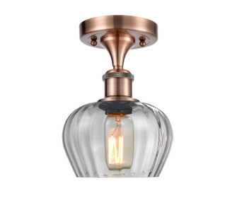 Ballston One Light Semi-Flush Mount in Antique Copper (405|516-1C-AC-G92)
