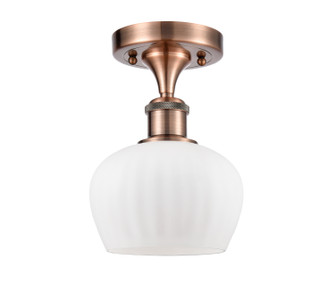 Ballston One Light Semi-Flush Mount in Antique Copper (405|516-1C-AC-G91)