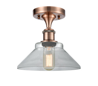Ballston One Light Semi-Flush Mount in Antique Copper (405|516-1C-AC-G132)