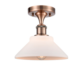 Ballston One Light Semi-Flush Mount in Antique Copper (405|516-1C-AC-G131)
