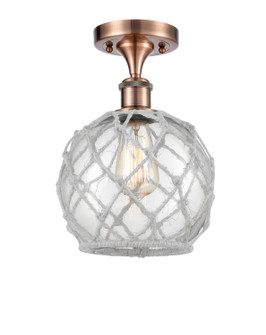 Ballston One Light Semi-Flush Mount in Antique Copper (405|516-1C-AC-G122-8RW)