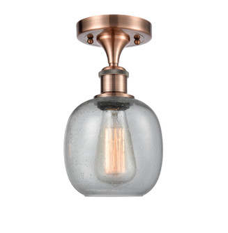 Ballston One Light Semi-Flush Mount in Antique Copper (405|516-1C-AC-G104)