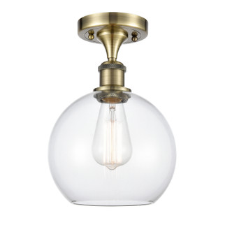 Ballston One Light Semi-Flush Mount in Antique Brass (405|516-1C-AB-G122-8)