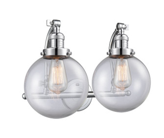 Franklin Restoration Two Light Bath Vanity in Polished Chrome (405|515-2W-PC-G202-8)