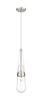Downtown Urban One Light Pendant in Satin Nickel (405|452-1P-SN-G452-4CL)