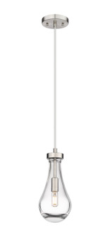 Downtown Urban One Light Pendant in Satin Nickel (405|451-1P-SN-G451-5CL)