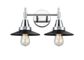 Caden Two Light Bath Vanity in Polished Chrome (405|447-2W-PC-M6-BK)