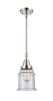 Caden LED Mini Pendant in Antique Brass (405|447-1S-AB-G184-LED)