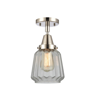Caden LED Semi-Flush Mount in Polished Nickel (405|447-1C-PN-G142-LED)