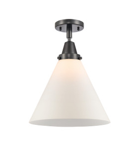 Caden One Light Semi-Flush Mount in Matte Black (405|447-1C-BK-G41-L)