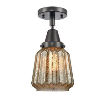 Caden LED Semi-Flush Mount in Matte Black (405|447-1C-BK-G146-LED)