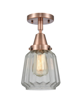 Caden One Light Flush Mount in Antique Copper (405|447-1C-AC-G142)