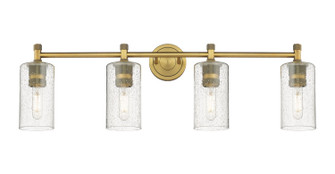 Downtown Urban Four Light Bath Vanity in Brushed Brass (405|434-4W-BB-G434-7SDY)