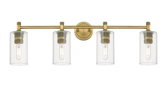 Downtown Urban Four Light Bath Vanity in Brushed Brass (405|434-4W-BB-G434-7CL)