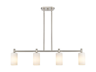 Downtown Urban Four Light Island Pendant in Satin Nickel (405|434-4I-SN-G434-7WH)