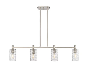 Downtown Urban Four Light Island Pendant in Satin Nickel (405|434-4I-SN-G434-7DE)