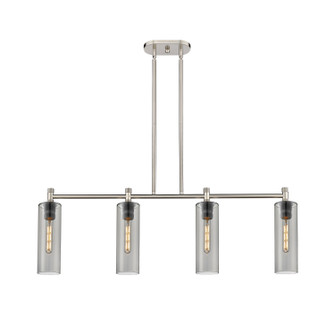 Downtown Urban Four Light Island Pendant in Satin Nickel (405|434-4I-SN-G434-12SM)