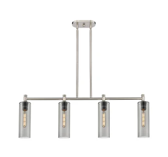 Downtown Urban Four Light Island Pendant in Satin Nickel (405|434-4I-SN-G434-12SM)