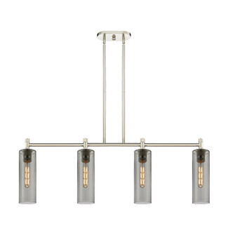 Downtown Urban Four Light Island Pendant in Polished Nickel (405|434-4I-PN-G434-12SM)
