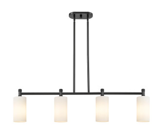 Downtown Urban Four Light Island Pendant in Matte Black (405|434-4I-BK-G434-7WH)