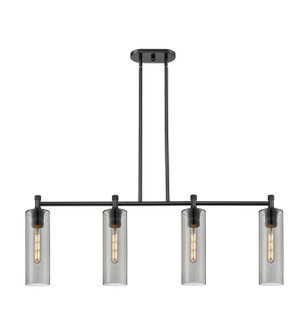 Downtown Urban Four Light Island Pendant in Matte Black (405|434-4I-BK-G434-12SM)