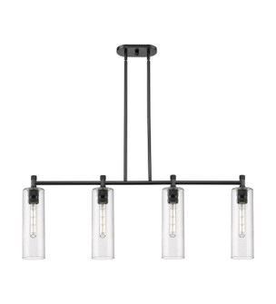 Downtown Urban Four Light Island Pendant in Matte Black (405|434-4I-BK-G434-12SDY)
