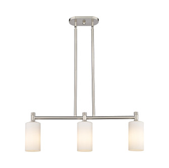 Downtown Urban Three Light Island Pendant in Satin Nickel (405|434-3I-SN-G434-7WH)