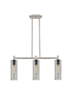 Downtown Urban Three Light Island Pendant in Satin Nickel (405|434-3I-SN-G434-12SM)