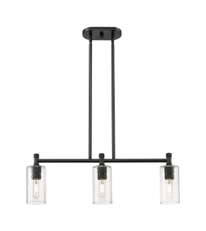 Downtown Urban Three Light Island Pendant in Matte Black (405|434-3I-BK-G434-7SDY)