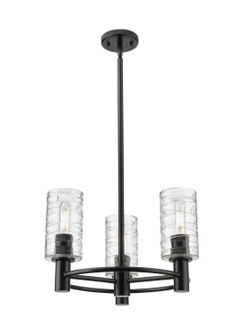 Downtown Urban Three Light Pendant in Matte Black (405|434-3CR-BK-G434-7DE)
