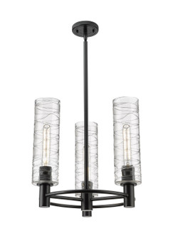 Downtown Urban Three Light Pendant in Matte Black (405|434-3CR-BK-G434-12DE)