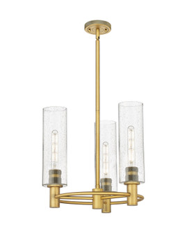 Downtown Urban LED Pendant in Brushed Brass (405|434-3CR-BB-G434-12SDY)