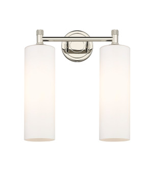 Downtown Urban Two Light Bath Vanity in Polished Nickel (405|434-2W-PN-G434-12WH)