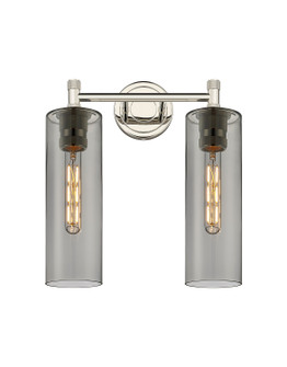 Downtown Urban Two Light Bath Vanity in Polished Nickel (405|434-2W-PN-G434-12SM)