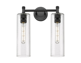 Downtown Urban Two Light Bath Vanity in Matte Black (405|434-2W-BK-G434-12SDY)