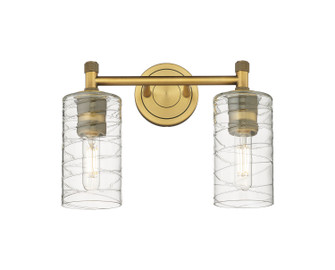Downtown Urban Two Light Bath Vanity in Brushed Brass (405|434-2W-BB-G434-7DE)