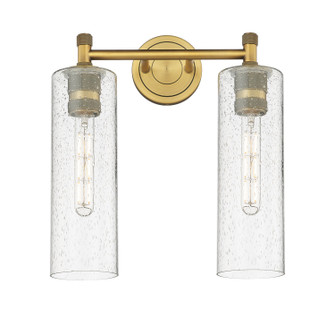 Downtown Urban LED Bath Vanity in Brushed Brass (405|434-2W-BB-G434-12SDY)