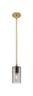 Downtown Urban One Light Pendant in Brushed Brass (405|434-1S-BB-G434-7SM)