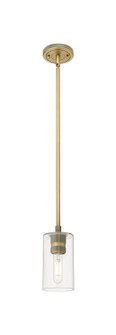 Downtown Urban One Light Pendant in Brushed Brass (405|434-1S-BB-G434-7CL)