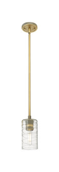 Downtown Urban One Light Pendant in Brushed Brass (405|434-1S-BB-G434-7DE)