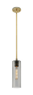 Downtown Urban One Light Pendant in Brushed Brass (405|434-1S-BB-G434-12SM)