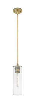 Downtown Urban One Light Pendant in Brushed Brass (405|434-1S-BB-G434-12CL)