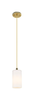 Downtown Urban One Light Pendant in Brushed Brass (405|434-1P-BB-G434-7WH)