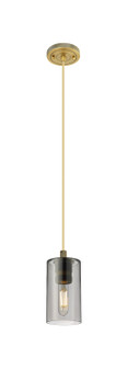 Downtown Urban One Light Pendant in Brushed Brass (405|434-1P-BB-G434-7SM)