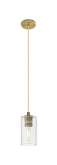 Downtown Urban One Light Pendant in Brushed Brass (405|434-1P-BB-G434-7SDY)